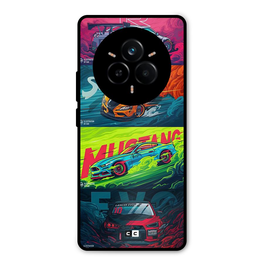Super Racing Car Metal Back Case for Realme 14 Pro Plus