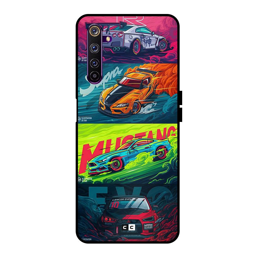 Super Racing Car Metal Back Case for Realme 6 Pro