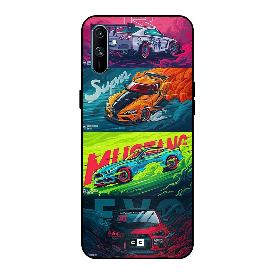 Super Racing Car Metal Back Case for Realme C3