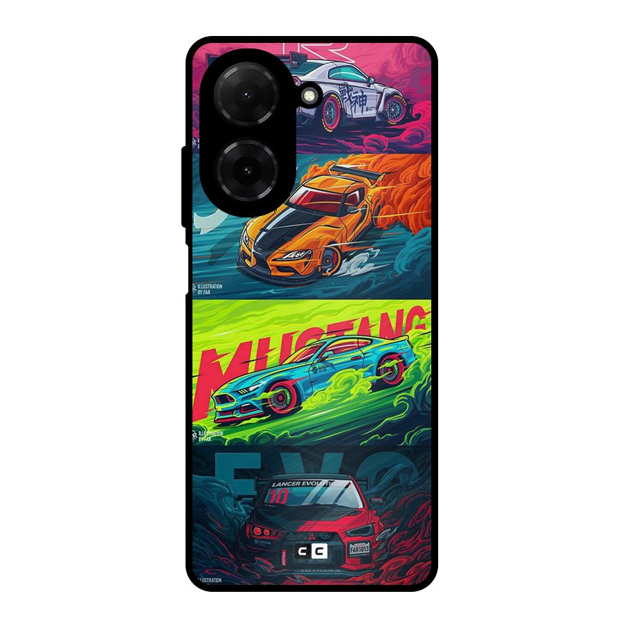 Super Racing Car Metal Back Case for Redmi A5 4G