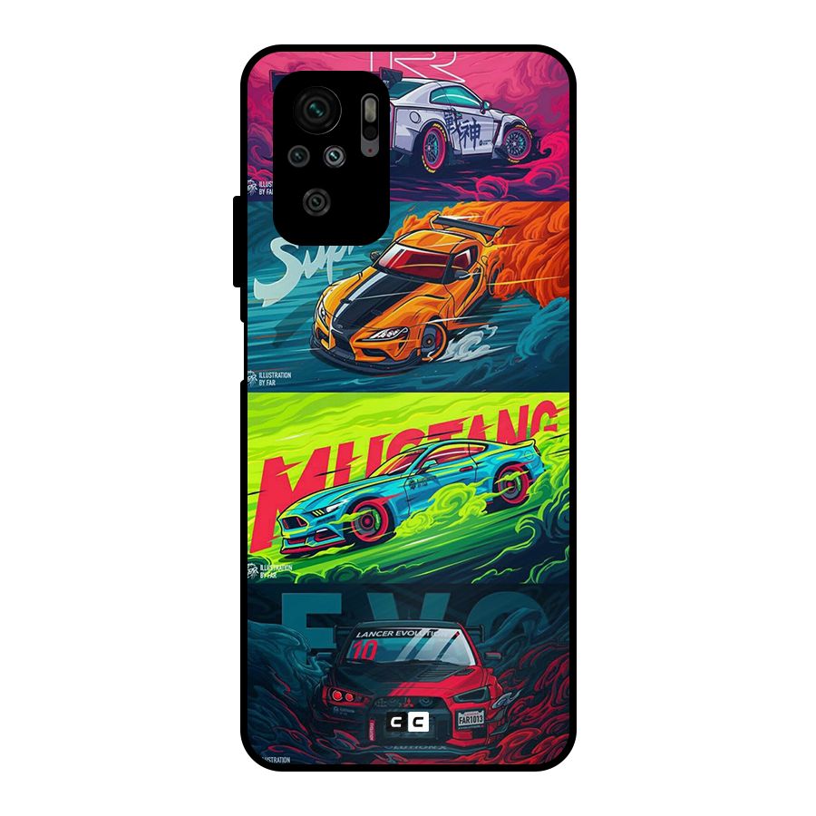 Super Racing Car Metal Back Case for Redmi Note 10S