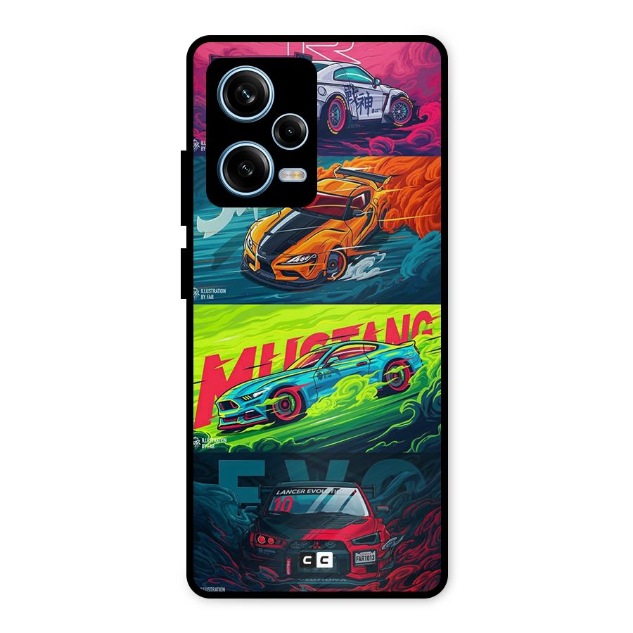 Super Racing Car Metal Back Case for Redmi Note 12 Pro