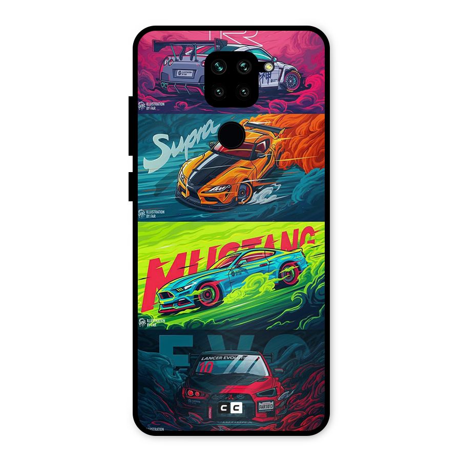 Super Racing Car Metal Back Case for Redmi Note 9