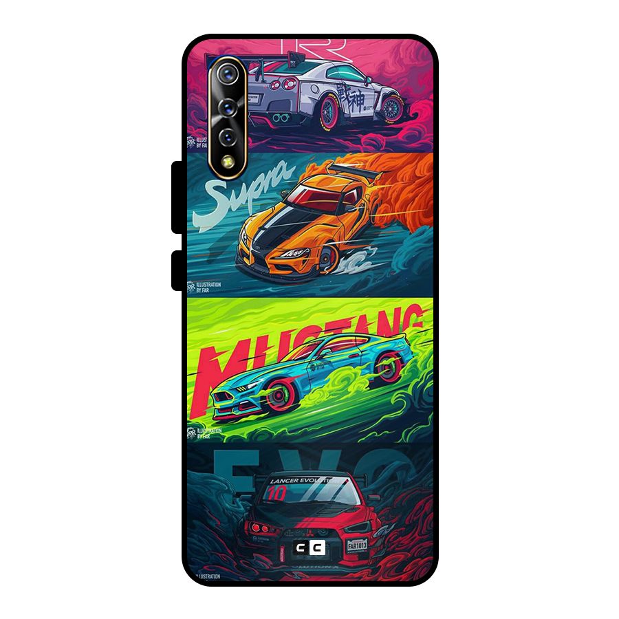 Super Racing Car Metal Back Case for Vivo S1