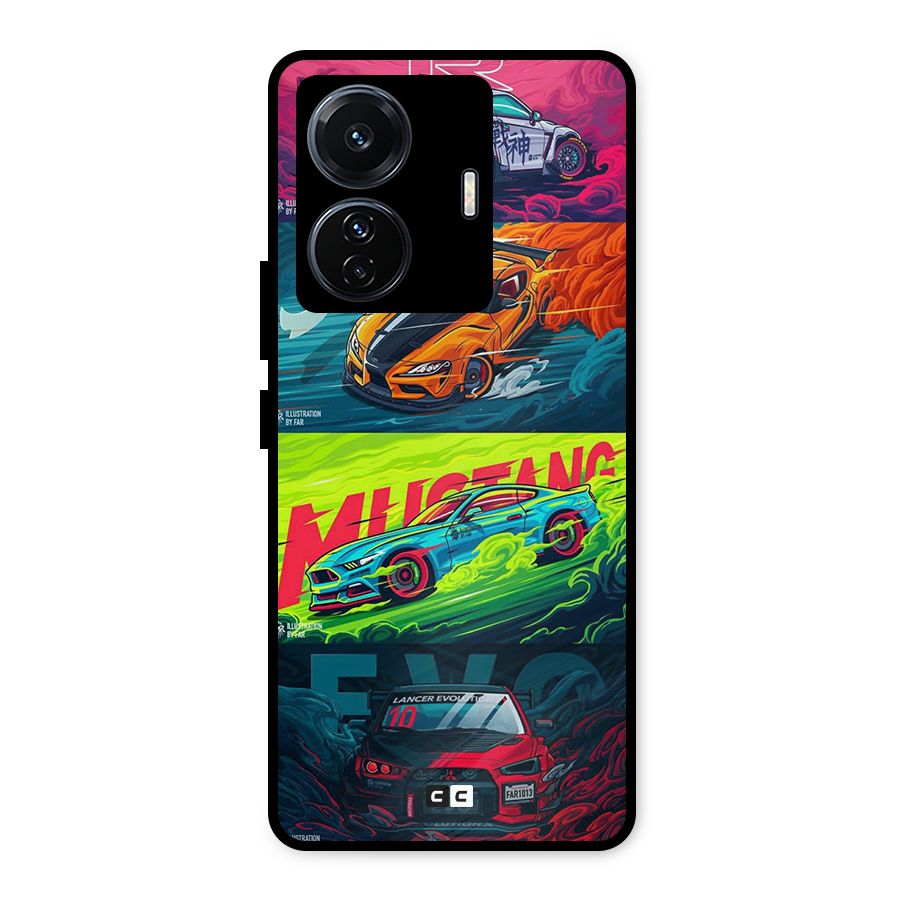 Super Racing Car Metal Back Case for Vivo T1 Pro