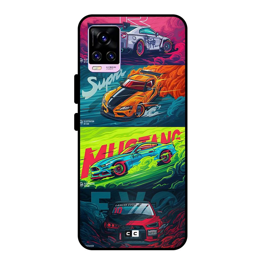 Super Racing Car Metal Back Case for Vivo V20 Pro