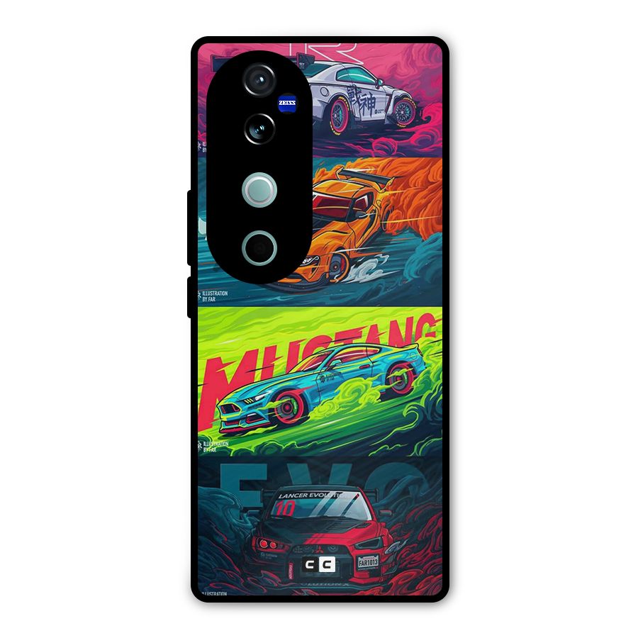Super Racing Car Metal Back Case for Vivo V40