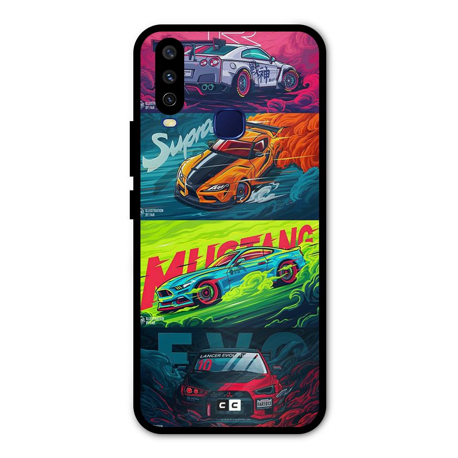 Super Racing Car Metal Back Case for Vivo Y15