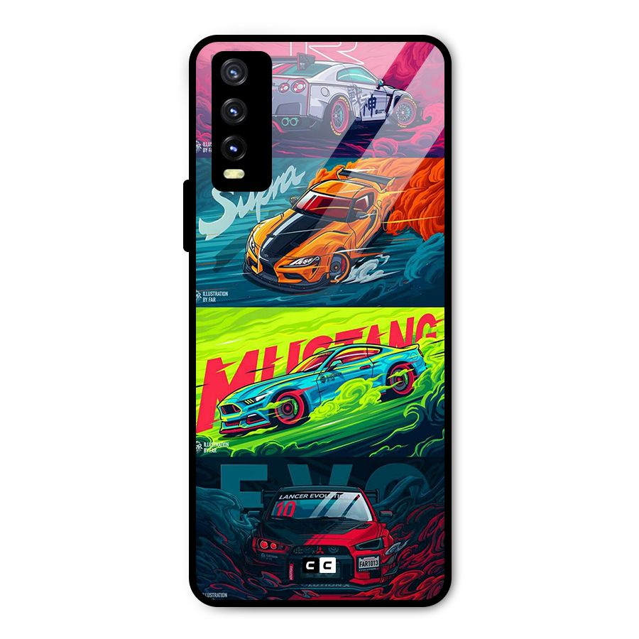Super Racing Car Metal Back Case for Vivo Y20
