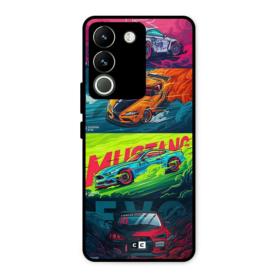 Super Racing Car Metal Back Case for Vivo Y200