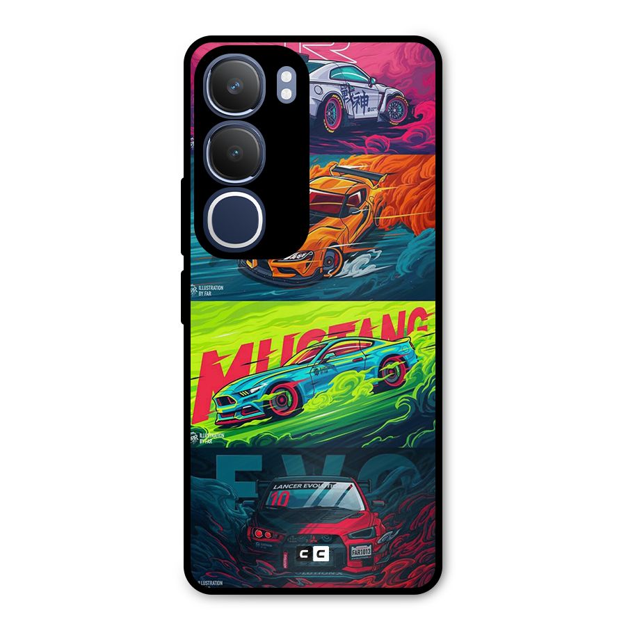 Super Racing Car Metal Back Case for Vivo Y29