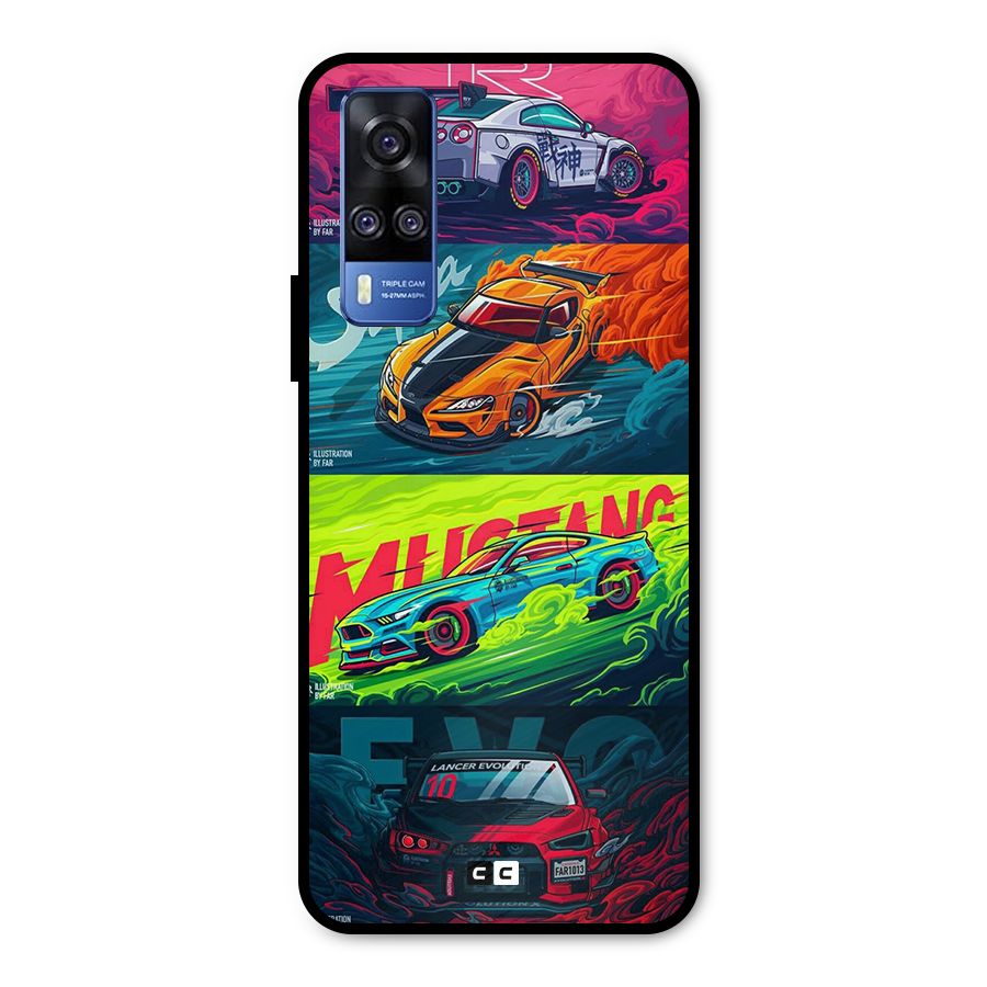 Super Racing Car Metal Back Case for Vivo Y31