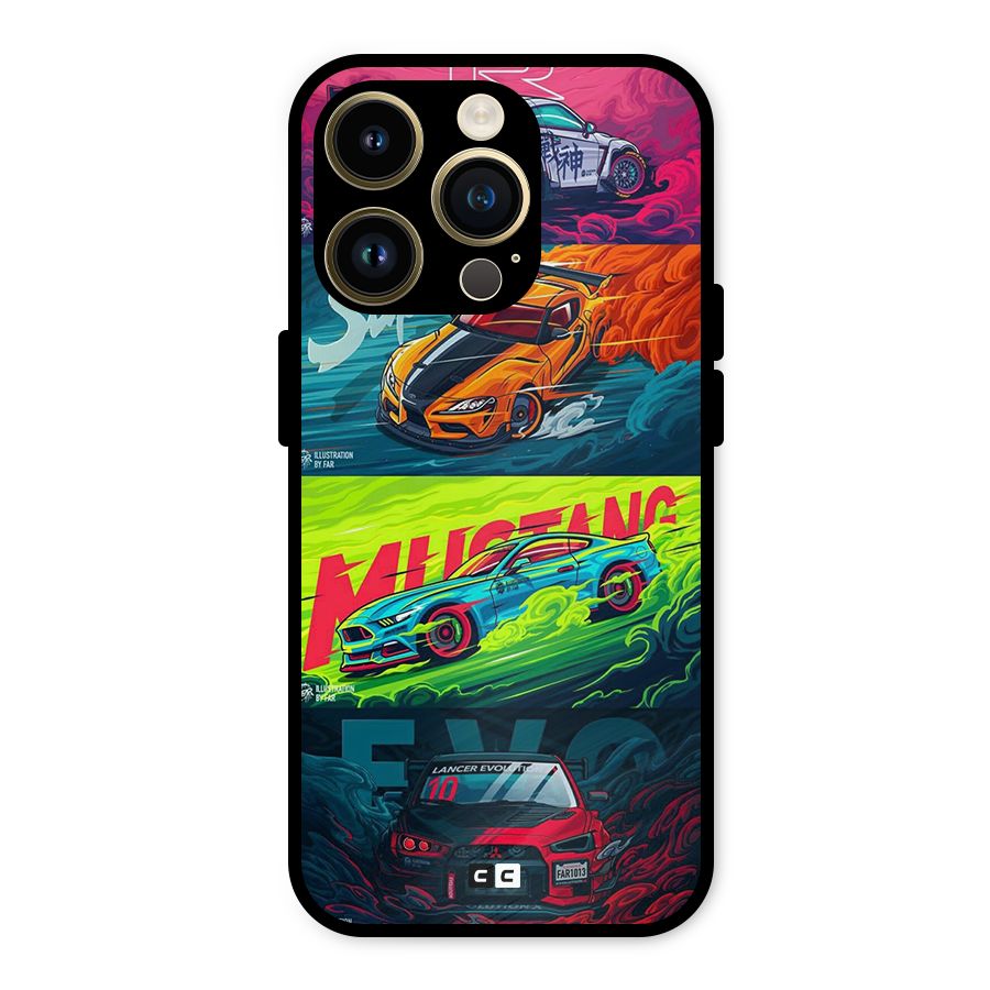 Super Racing Car Metal Back Case for iPhone 14 Pro