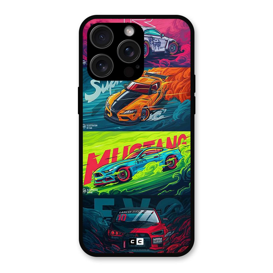 Super Racing Car Metal Back Case for iPhone 15 Pro Max