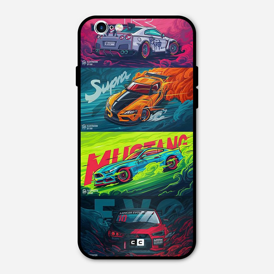 Super Racing Car Metal Back Case for iPhone 6 6s