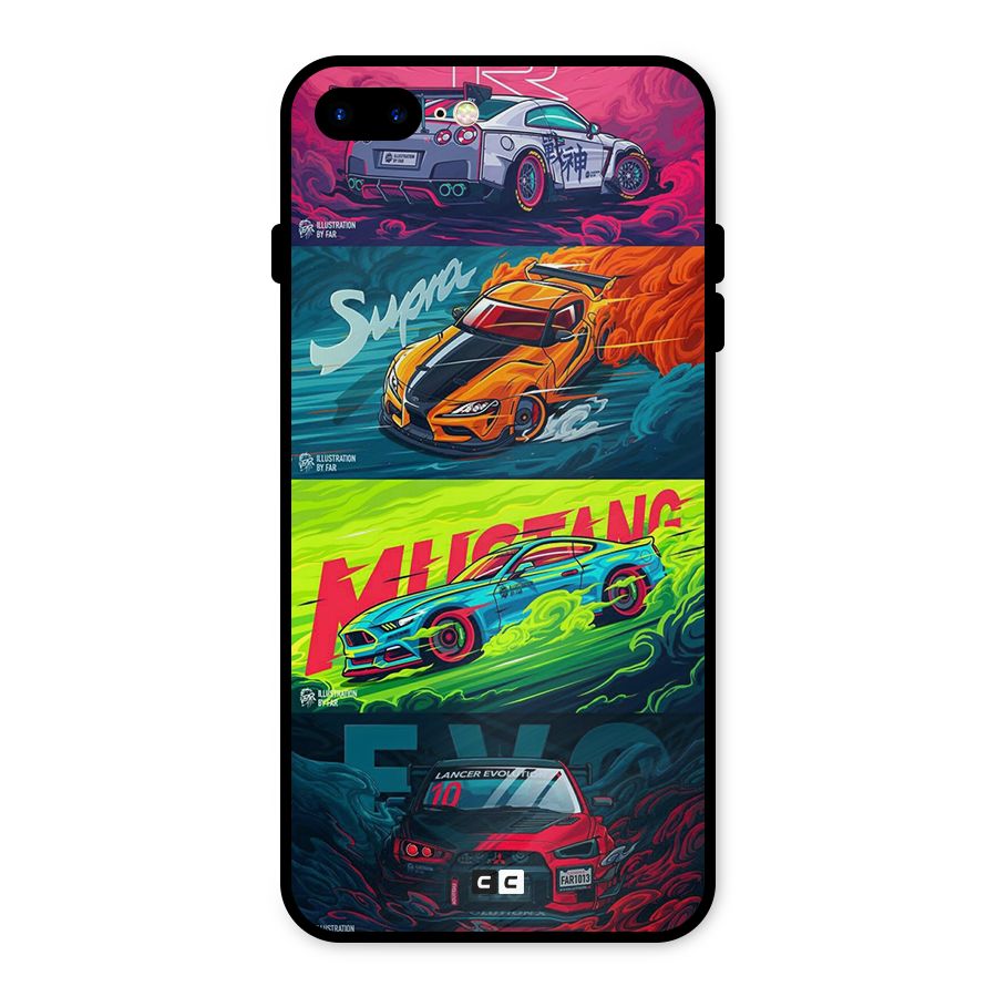 Super Racing Car Metal Back Case for iPhone 8 Plus