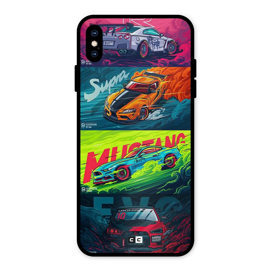 Super Racing Car Metal Back Case for iPhone XS Max