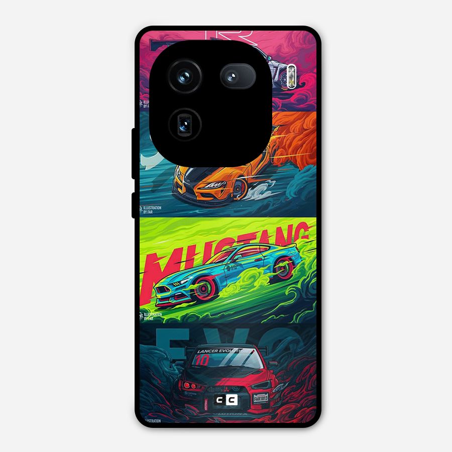 Super Racing Car Metal Back Case for iQOO 12