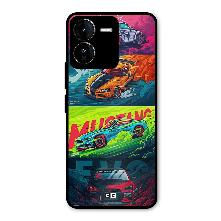 Super Racing Car Metal Back Case for iQOO Z9