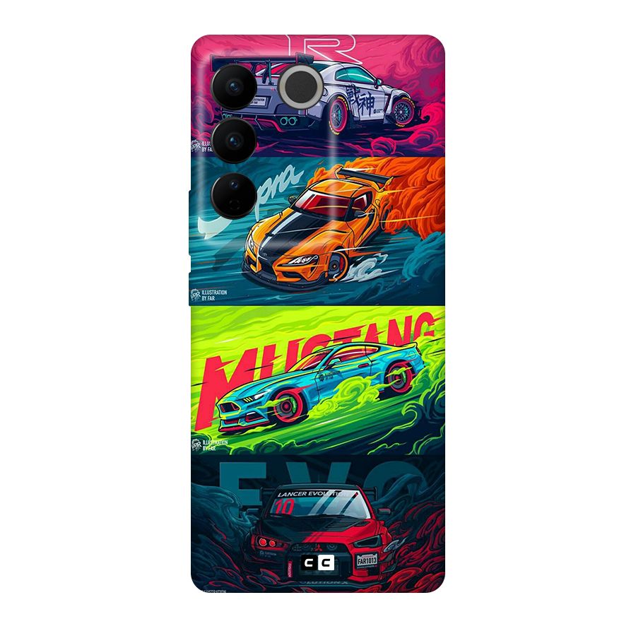 Super Racing Car Original Polycarbonate Back Case for Vivo V27
