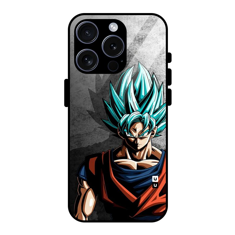 Super Saiyan Art Glass Back Case for iPhone 15 Pro