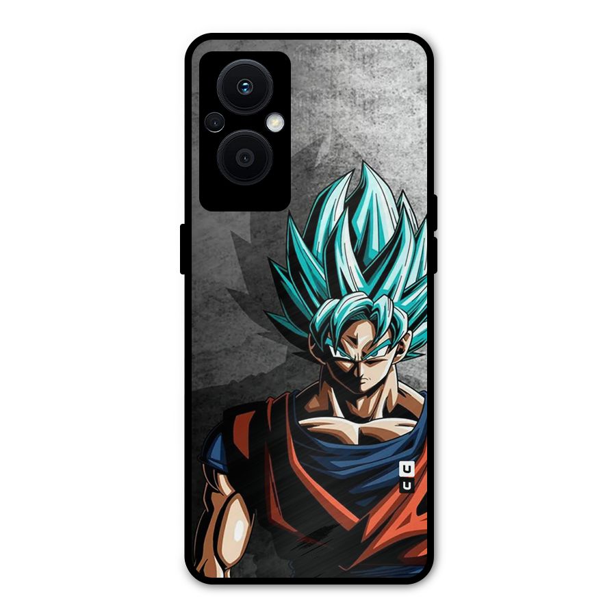 Super Saiyan Art Metal Back Case for Oppo F21 Pro 5G