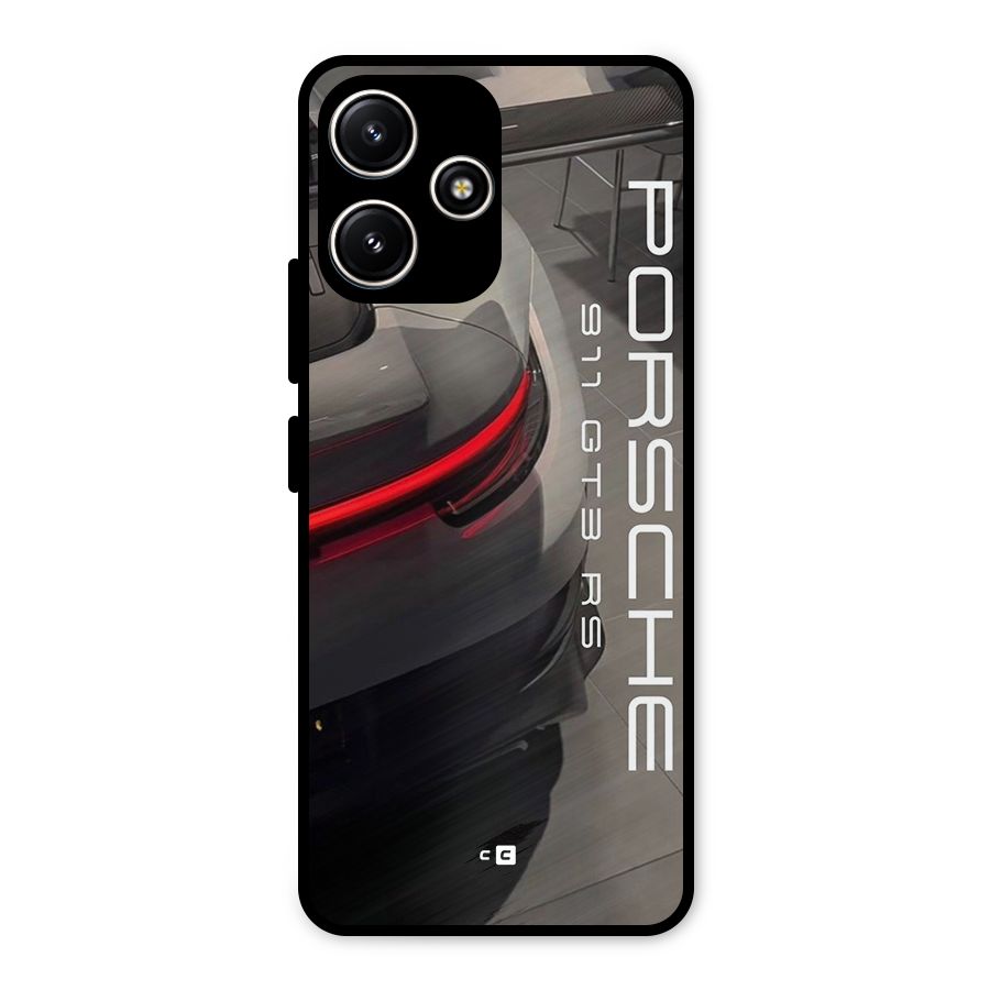 Super Sports Car Metal Back Case for Poco M6 Pro