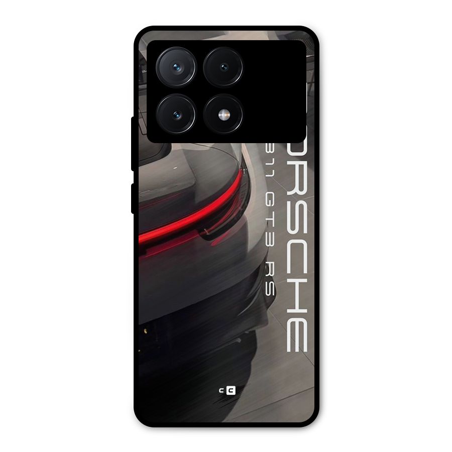 Super Sports Car Metal Back Case for Poco X6 Pro