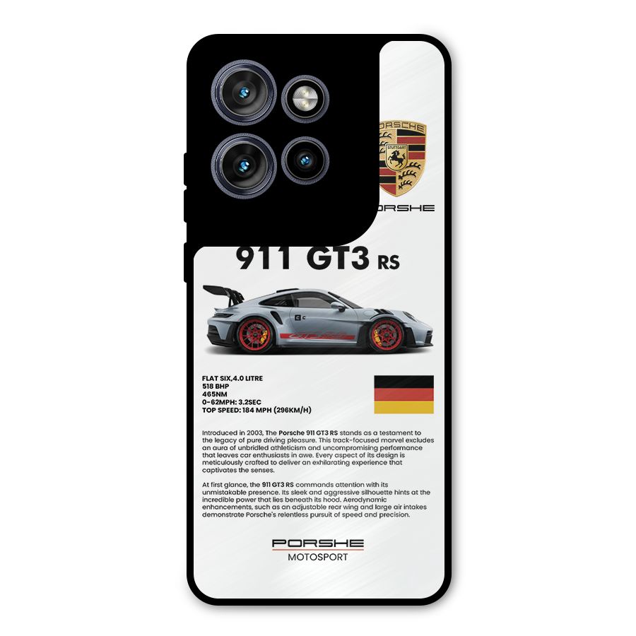 Supercar Features Metal Back Case for Motorola Edge 50 Neo