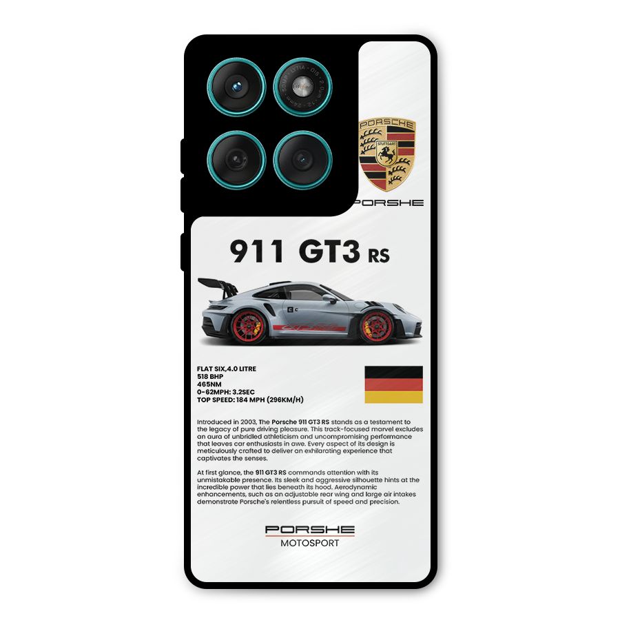 Supercar Features Metal Back Case for Motorola Edge 60 Fusion