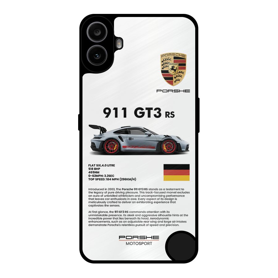 Supercar Features Metal Back Case for Nothing CMF Phone 1