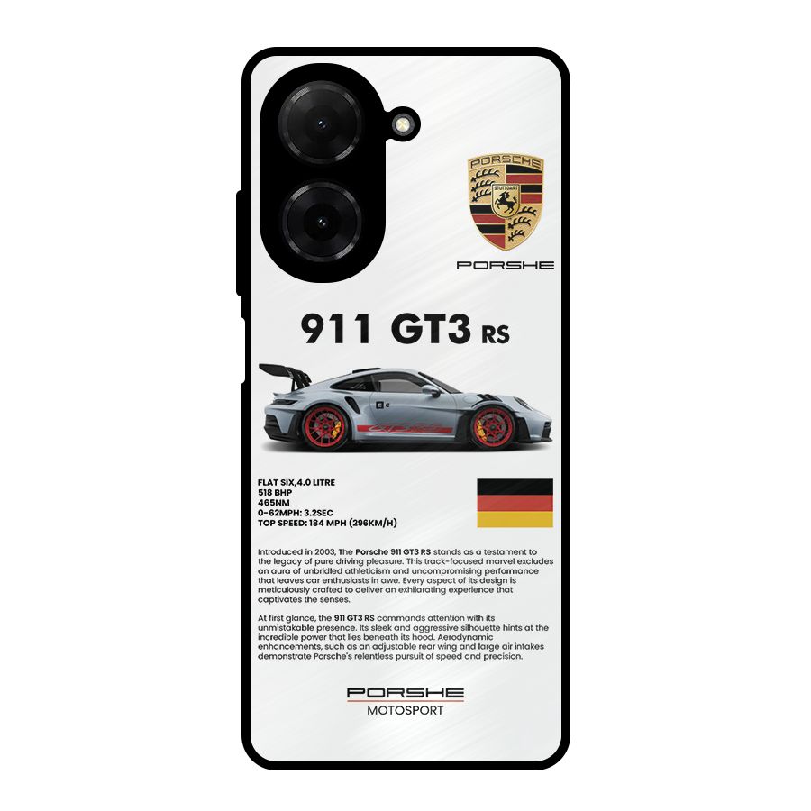 Supercar Features Metal Back Case for Redmi A5 4G
