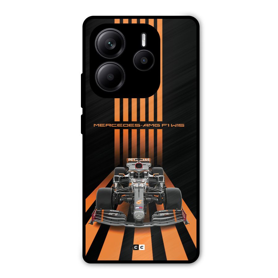 Supercar On Track Metal Back Case for Redmi Note 14 5G