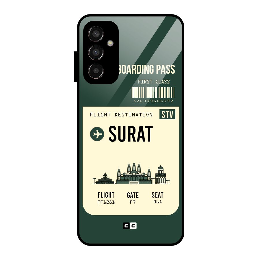 Surat Boarding Pass Glass Back Case for Galaxy F13