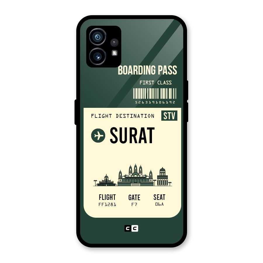 Surat Boarding Pass Glass Back Case for Nothing Phone 1