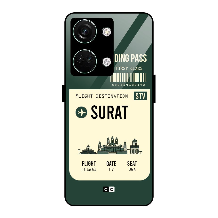 Surat Boarding Pass Glass Back Case for Oneplus Nord 3