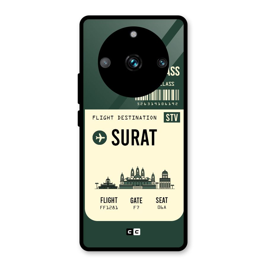 Surat Boarding Pass Glass Back Case for Realme 11 Pro Plus