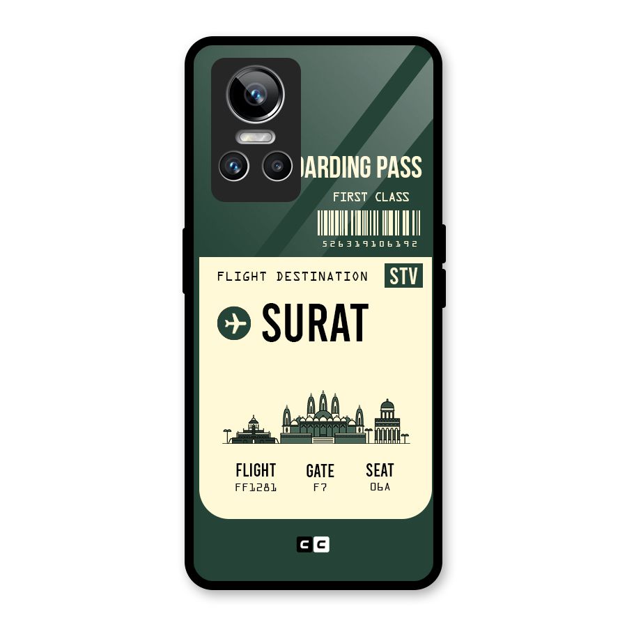 Surat Boarding Pass Glass Back Case for Realme GT Neo 3