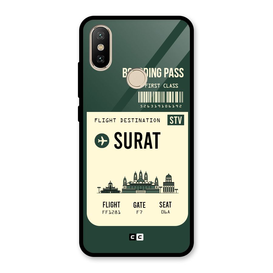 Surat Boarding Pass Glass Back Case for Redmi A2