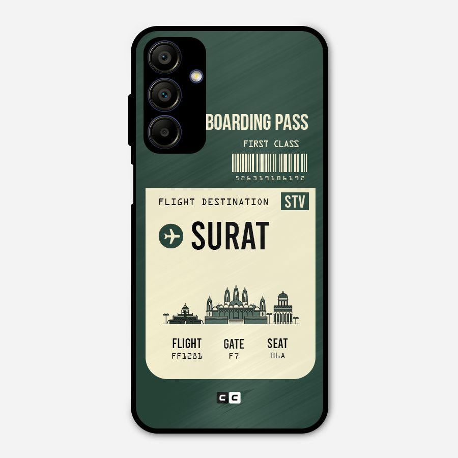 Surat Boarding Pass Metal Back Case for Galaxy A15 5G