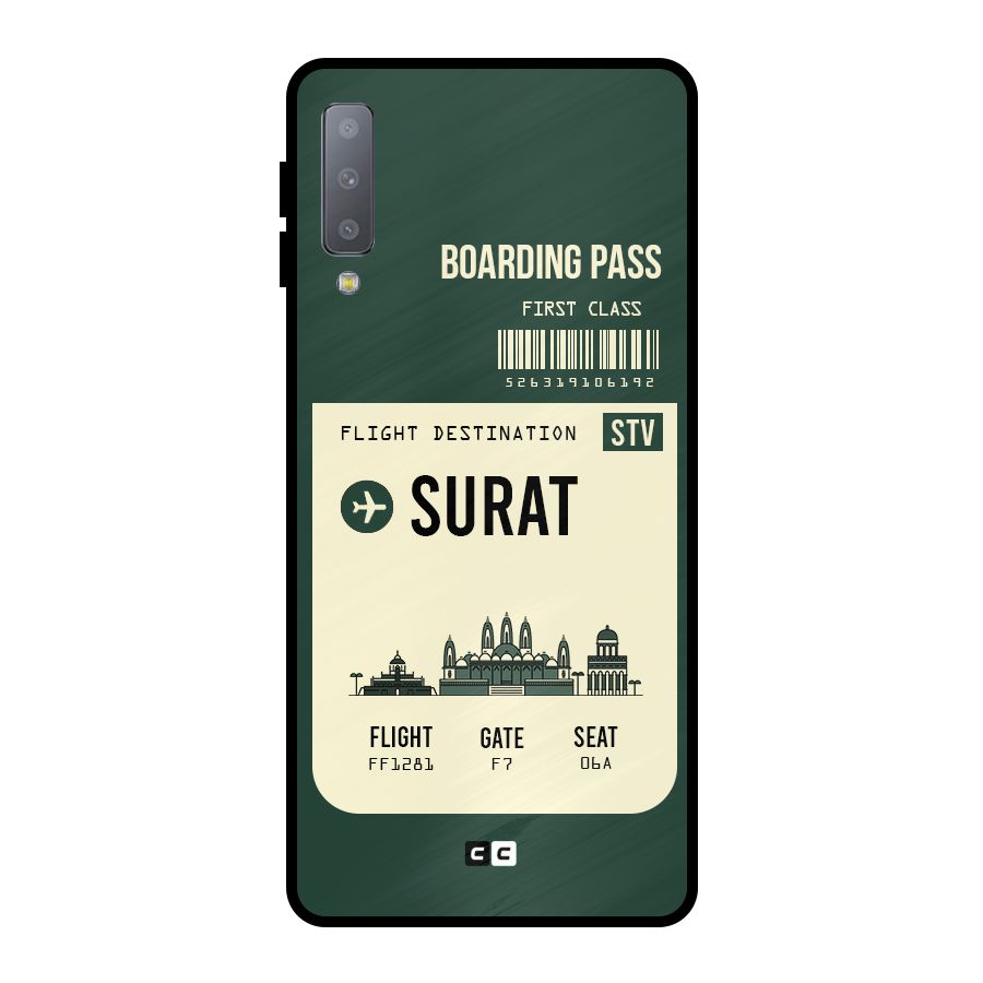 Surat Boarding Pass Metal Back Case for Galaxy A7 (2018)