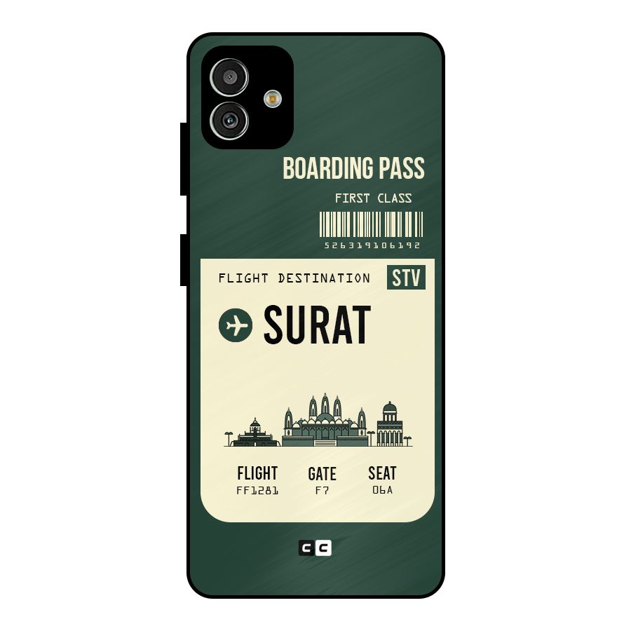 Surat Boarding Pass Metal Back Case for Galaxy M13 5G