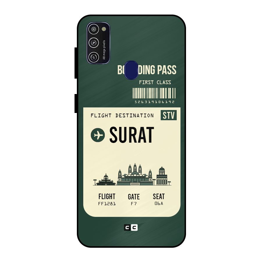 Surat Boarding Pass Metal Back Case for Galaxy M21