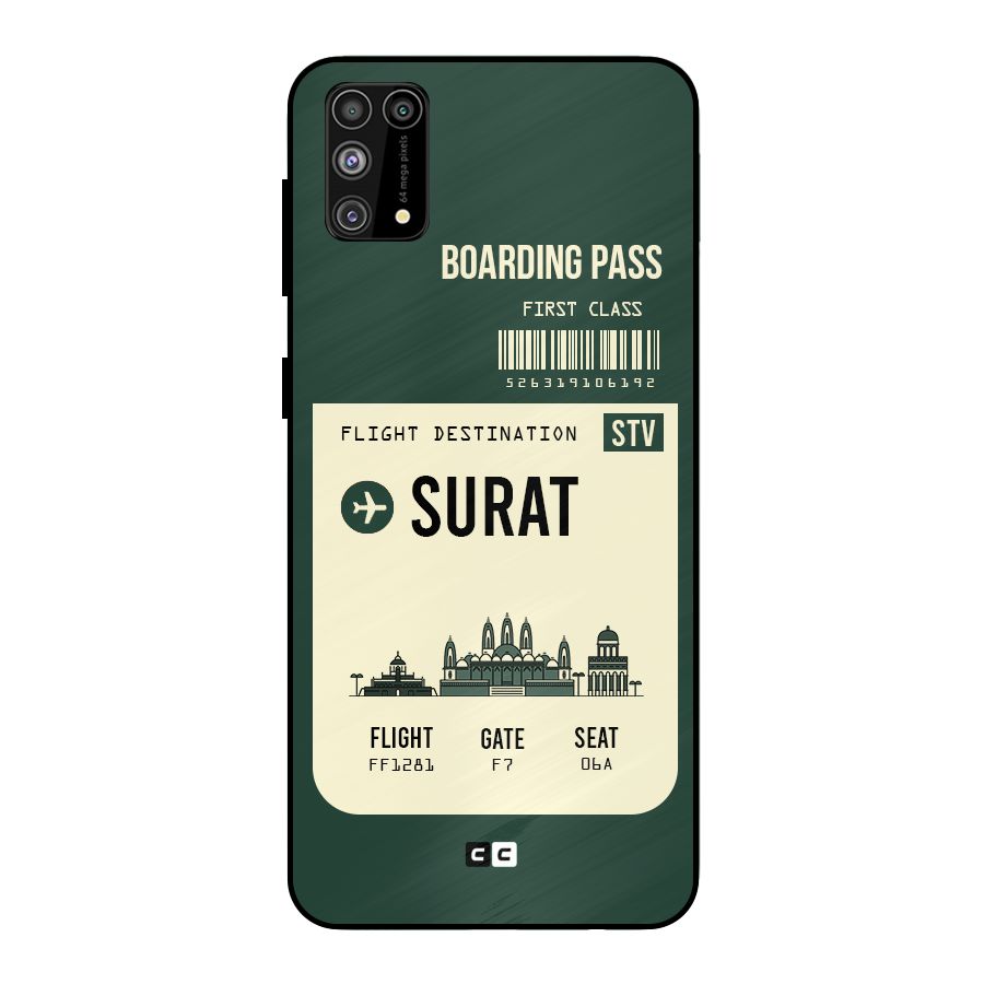 Surat Boarding Pass Metal Back Case for Galaxy M31