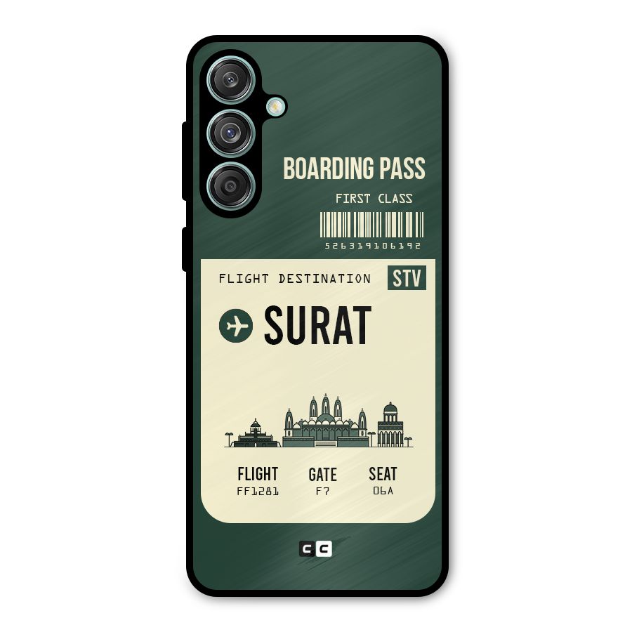 Surat Boarding Pass Metal Back Case for Galaxy M55 5G