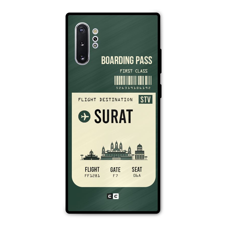 Surat Boarding Pass Metal Back Case for Galaxy Note 10 Plus