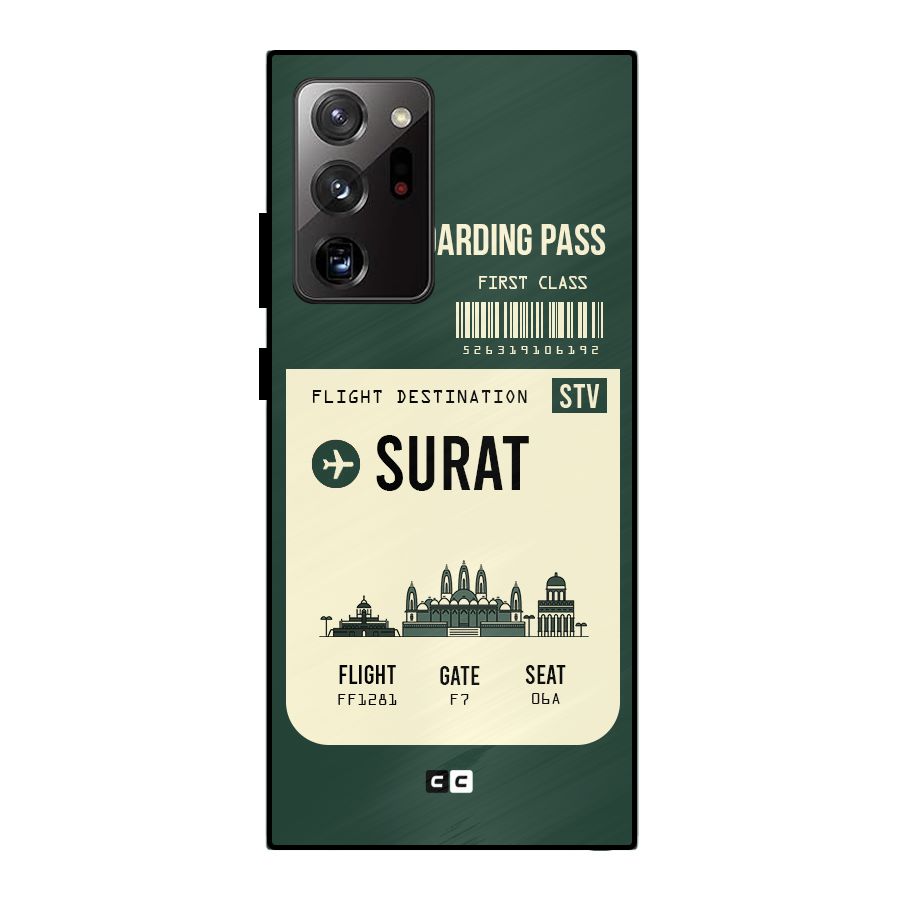 Surat Boarding Pass Metal Back Case for Galaxy Note 20 Ultra