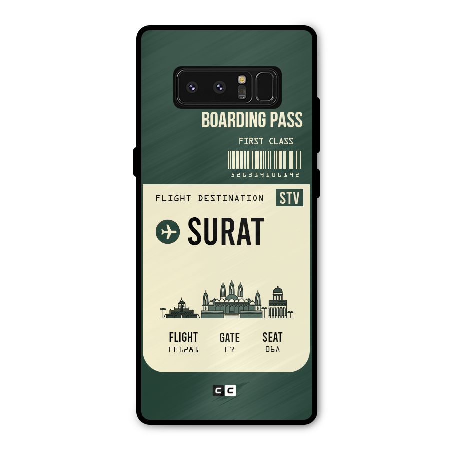 Surat Boarding Pass Metal Back Case for Galaxy Note 8