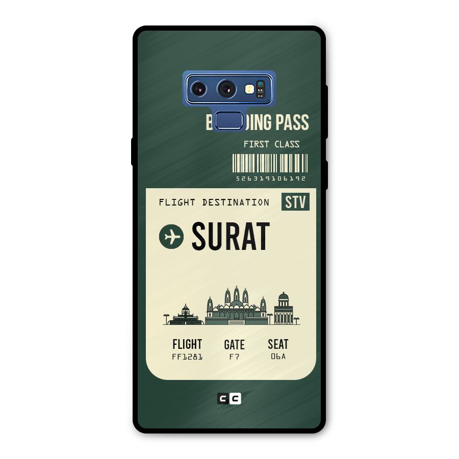 Surat Boarding Pass Metal Back Case for Galaxy Note 9