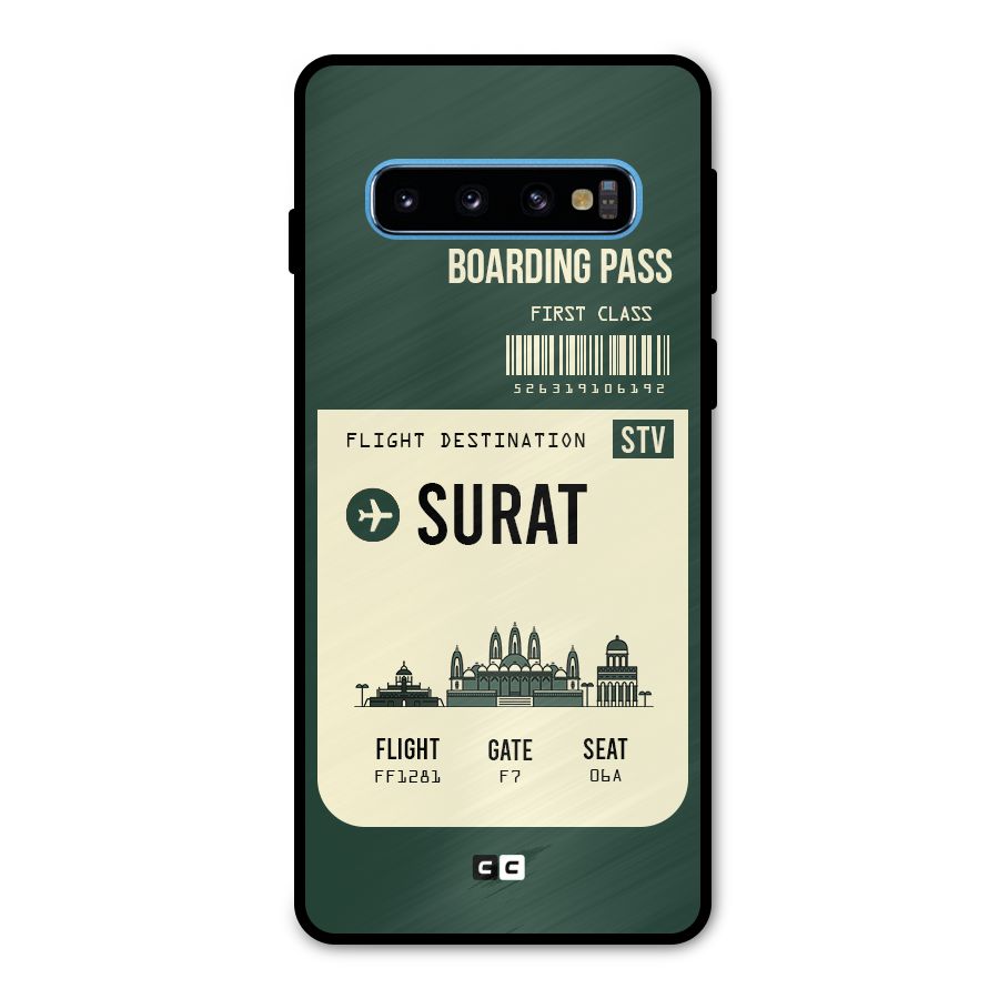 Surat Boarding Pass Metal Back Case for Galaxy S10